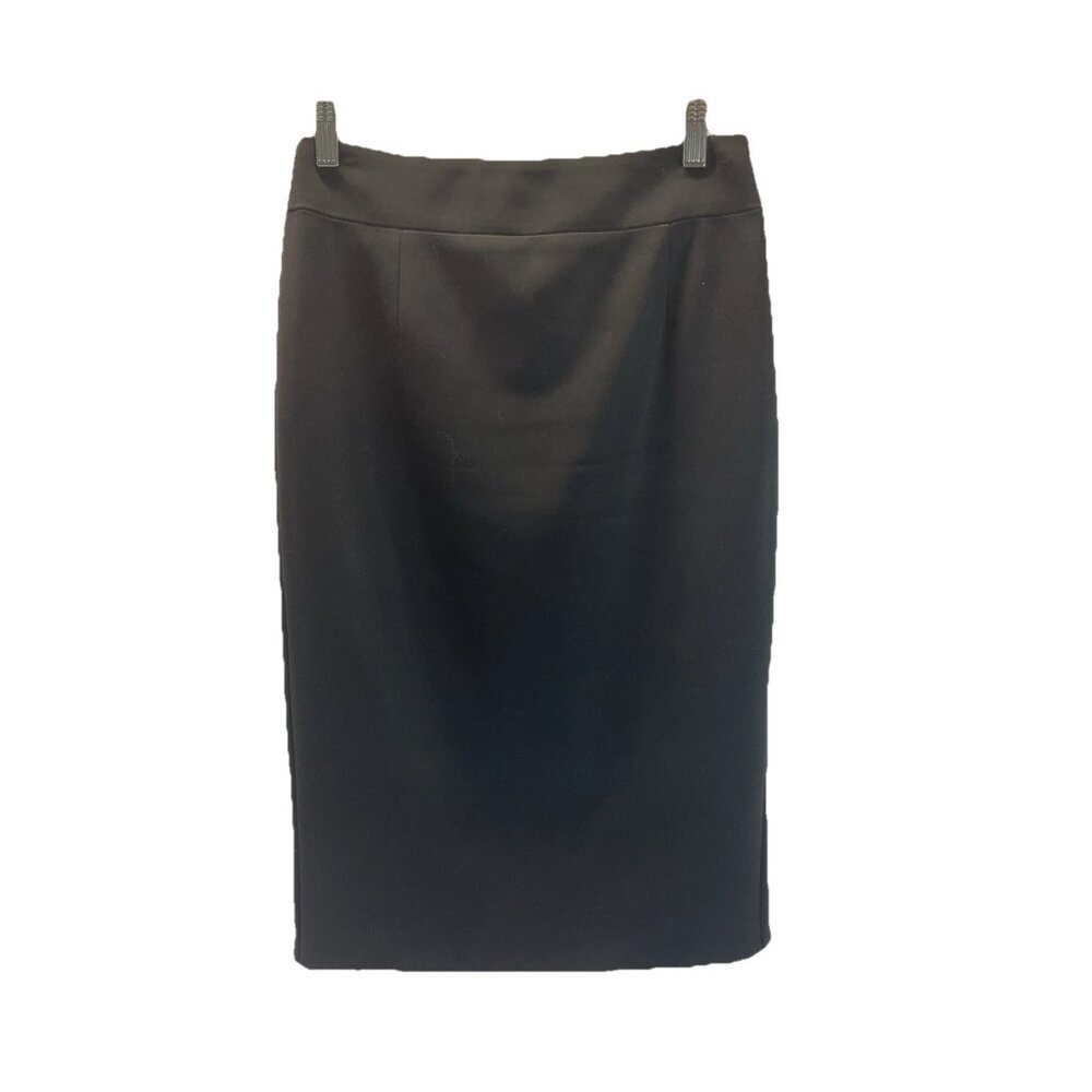RED Valentino Womens Black Wool midi Pencil Skirt size 42 quiet luxury Career